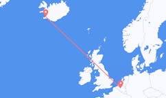 Flyg från staden Reykjavik till staden Brysselregionen