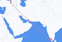 出发地 印度锡鲁万纳塔普拉姆目的地 土耳其賓格爾的航班