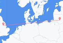 Flyrejser fra Doncaster, England til Kaunas, Litauen