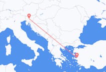 Flights from Ljubljana in Slovenia to İzmir in Turkey