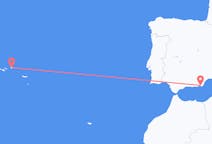 Vols depuis la ville de Terceira vers la ville d'Almería