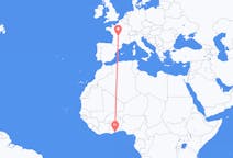 Flyreiser fra Accra, Ghana til Limoges, Frankrike