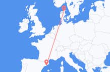 Flyg från Ålborg, Danmark till Barcelona, Spanien