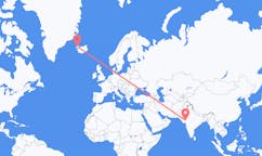 Flights from the city of Ahmedabad, India to the city of Ísafjörður, Iceland