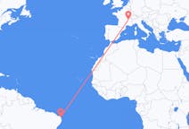 Flights from Natal, Brazil to Lyon, France