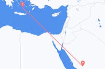 Flights from Medina to Santorini