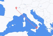 Flyreiser fra Reggio di Calabria, Italia til Lyon, Frankrike