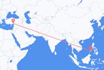Flyreiser fra Puerto Princesa, Filippinene til Adana, Tyrkia