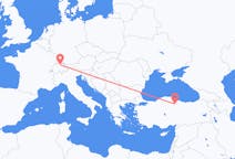 Flyrejser fra Karamustafapasa, Tyrkiet til Zürich, Schweiz