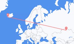 Vluchten van Kökşetaw, Kazachstan naar Reykjavík, IJsland