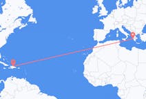 出发地 多米尼加共和国出发地 聖地牙哥目的地 希腊扎金索斯島的航班