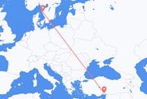 Flights from from Adana to Gothenburg