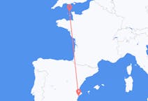 Fly fra Alderney til Alicante