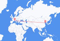 Flights from Yantai, China to Nice, France