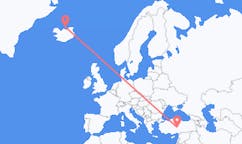 Flyrejser fra Grimsey, Island til Kayseri, Tyrkiet