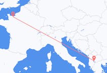 Flyg från Ohrid till Caen