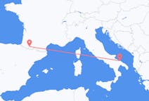 Flights from Lourdes, France to Bari, Italy