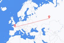 Flyg från Yekaterinburg till Tours