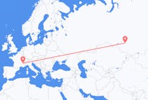Рейсы из Новосибирск, Россия в Гренобль, Франция