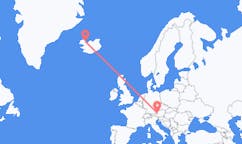 Flyrejser fra Gjogur, Island til Salzburg, Østrig