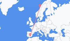 노르웨이 산드네스욘에서 출발해 스페인 그라나다로(으)로 가는 항공편