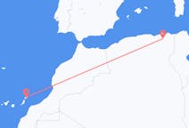 出发地 阿尔及利亚出发地 君士坦丁目的地 西班牙兰萨罗特岛的航班