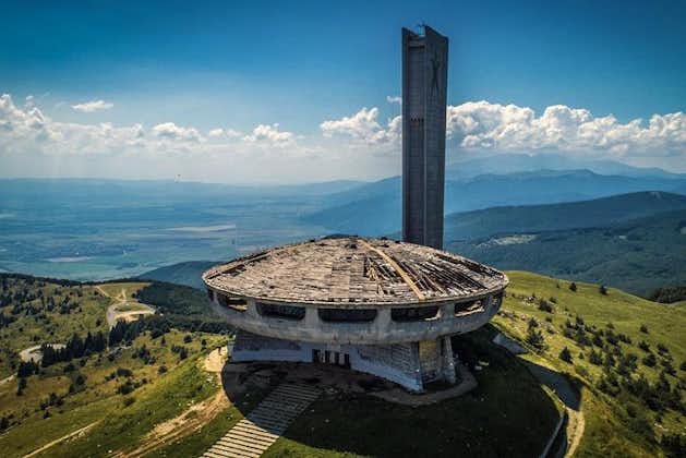 Symbol of the Communism Buzludzha monument and the Rose valley