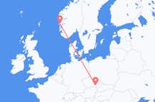 Flyg från Bergen, Norge till Brno, Tjeckien