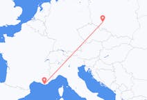 Vols de Toulon, France à Wrocław, Pologne