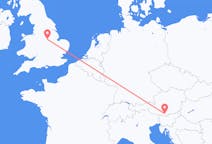 Lennot Nottinghamista, Englanti Klagenfurtiin, Itävalta