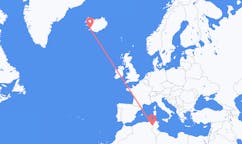 알제리 테베사 출발 아이슬란드 레이캬비크 도착 항공편