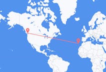 Flyg från Vancouver, Kanada till Porto Santo, Portugal