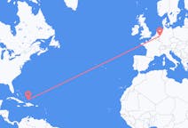 来自特克斯和凯科斯群岛南凯科斯岛目的地 德国杜塞尔多夫的航班