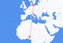 Flyreiser fra Asaba, Nigeria til Berlin, Tyskland