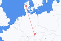 Flyreiser fra Salzburg, Østerrike til Billund, Danmark