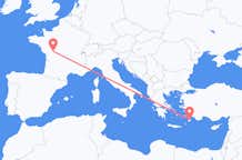 Flights from Poitiers to Rhodes