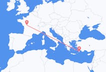 出发地 法国出发地 普瓦捷目的地 希腊罗得岛的航班