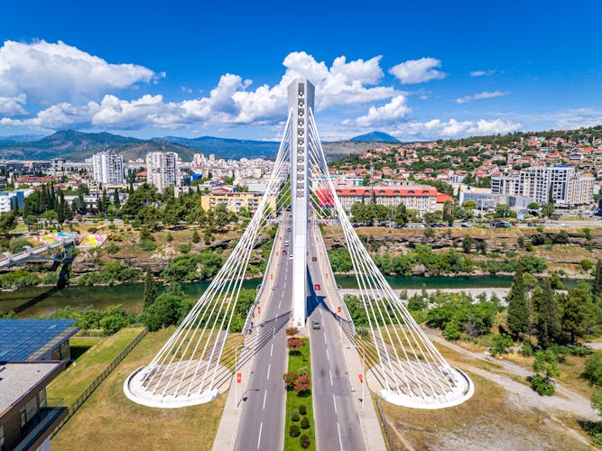 Photo of Podgorica milenium bridge in Montenegro.