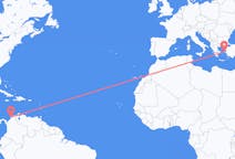 Flyg från Cartagena, Colombia till Chios, Grekland