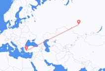Flights from Tomsk, Russia to Denizli, Turkey