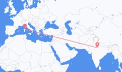 Flights from Gwalior, India to Olbia, Italy
