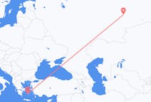 Flights from Parikia, Greece to Yekaterinburg, Russia