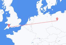 Fly fra Poznań til Exeter