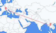 Flyrejser fra Phitsanulok, Thailand til Torino, Italien