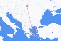 Vluchten van Oradea naar Syros