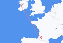 Flyg från Shannon, Irland till Lourdes (kommun i Brasilien, São Paulo, lat -20,94, long -50,24), Frankrike