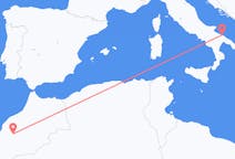 Flights from Marrakesh, Morocco to Bari, Italy