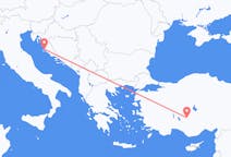 出发地 克罗地亚扎达尔目的地 土耳其科尼亞的航班