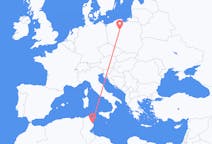 Flyg från Monastir, Tunisien till Bydgoszcz, Polen