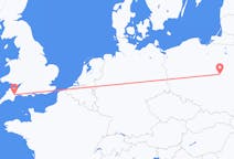 Flyg från Exeter till Warszawa